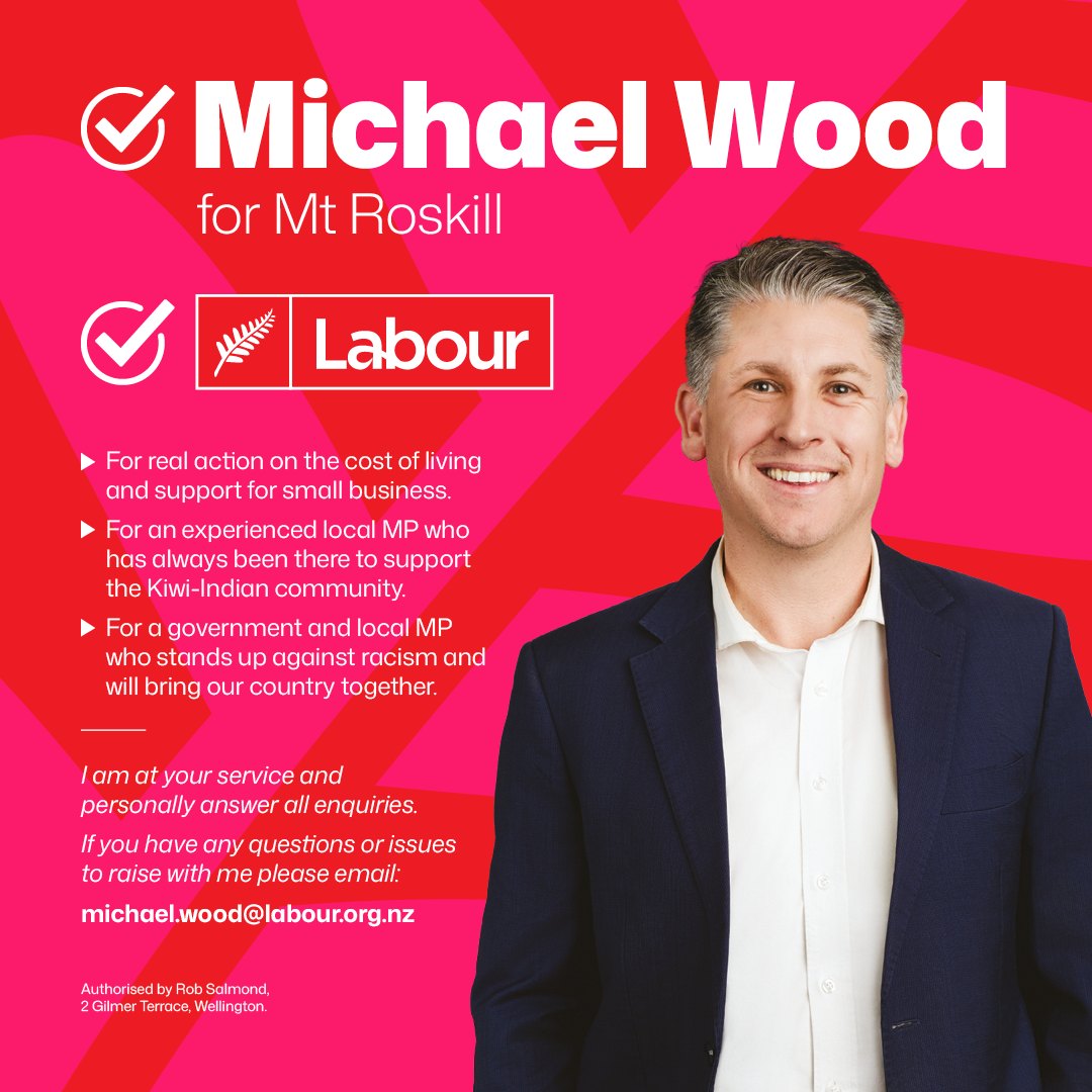 Labour election advertisement: Michael Wood for Mt Roskill